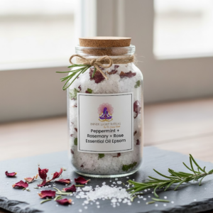 Peppermint + Rosemary + Rose Essential Oil Epsom Combo