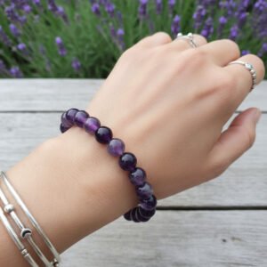 Amethyst Bead Bracelet