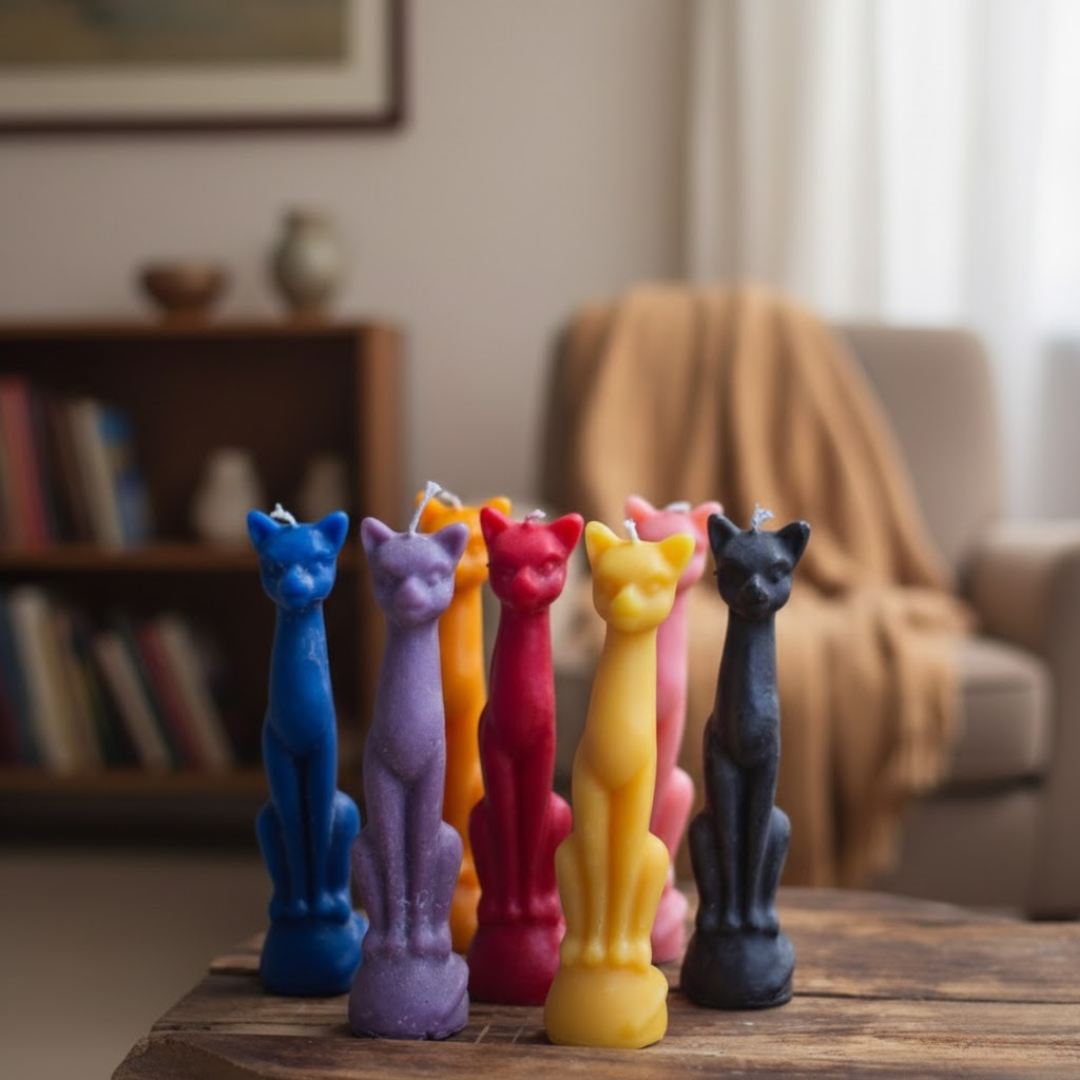 Beeswax Cat figurine Candles