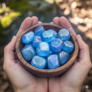 Blue Aura Quartz Tumble Stone