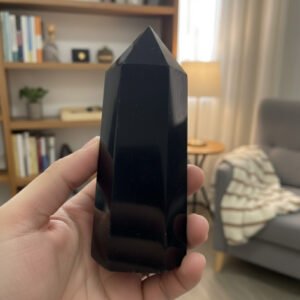 Eight Facet Black Tourmaline Tower