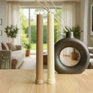 Long Textured Taper Candle