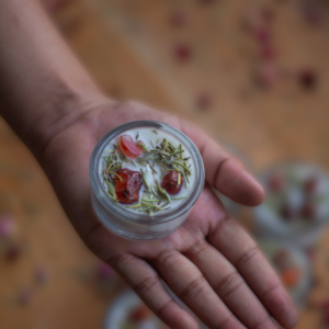 Orange Carnelian + Rosemary Soy Wax Tealight Candle