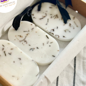 Oval Lavender Buds & Lavender Scented Soy Wax Sachet