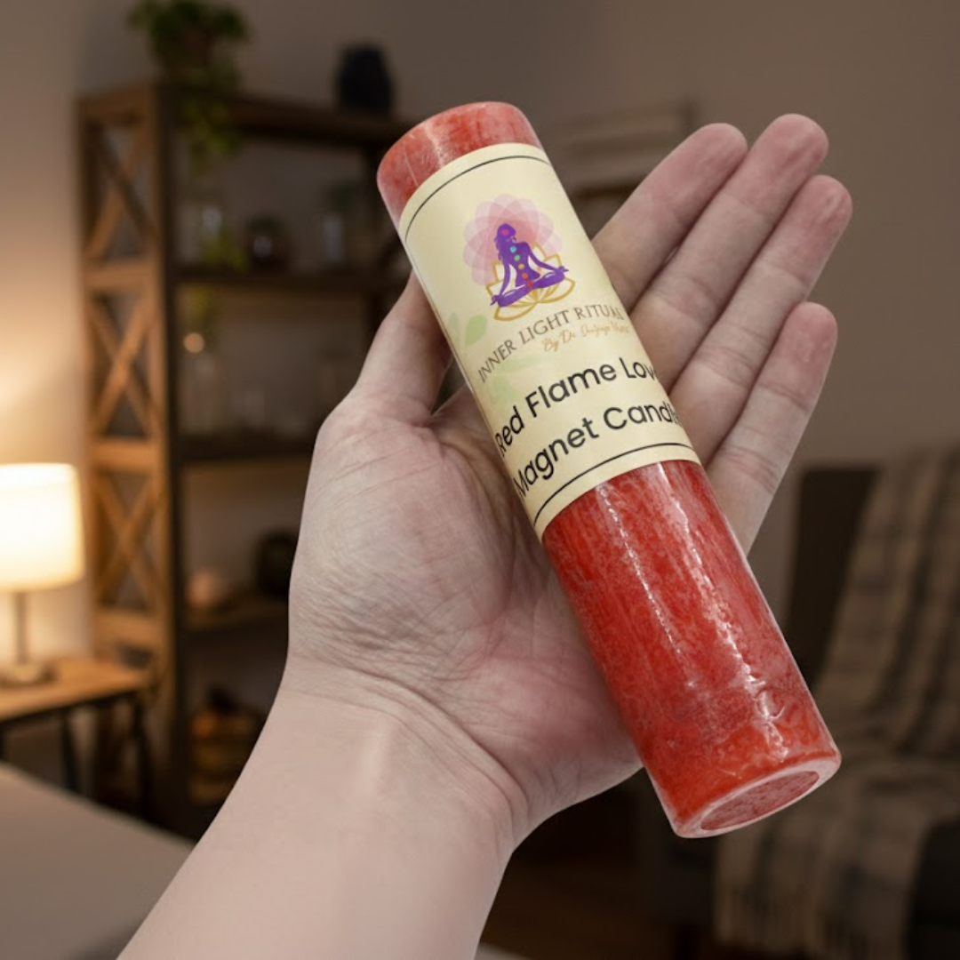 Red Flame Love Magnet Candle