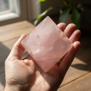Rose Quartz Large Merakaba Carving