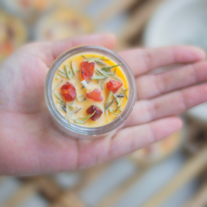 Rosemary + Orange Carnelian + Orange Colour Scented Soy Wax Tealight Candle