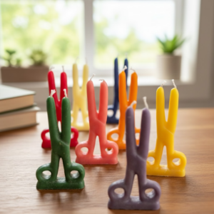 Scissor Beeswax Candle
