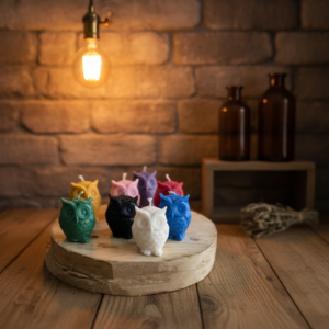 Small Owl Figurine Soy Candle