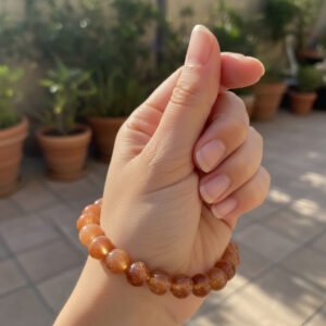 Sunstone Bead Bracelet